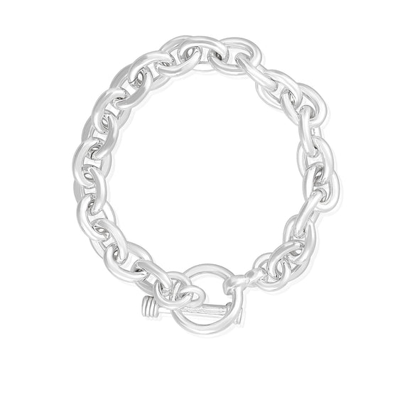 B-005-X Large Oval Link Charm Bracelet - No Charm | Teeda