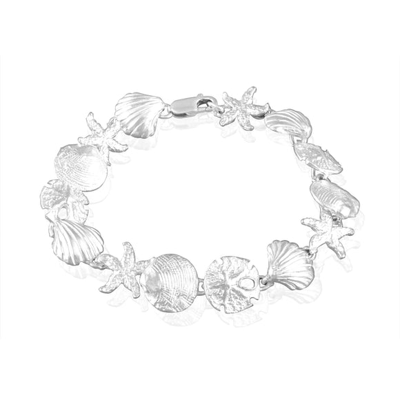 B-2002 Sand Dollar Seashell Starfish Bracelet | Teeda