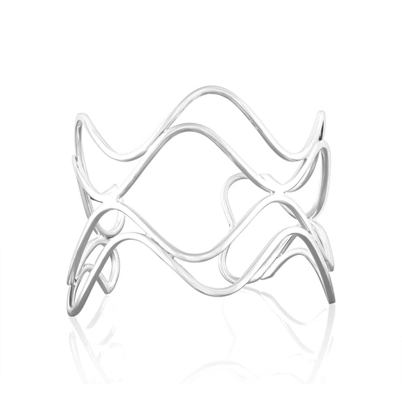 BB-1040 Wide Hammered Finish Cuff Bracelet | Teeda