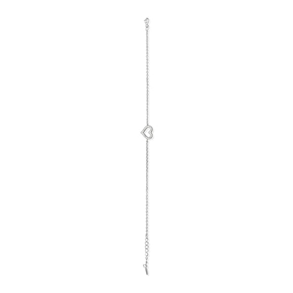 BZ-7000 Open Heart Cubic Zirconia Bracelet | Teeda