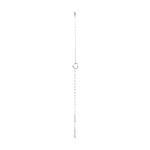 BZ-7006 Open Heart Cubic Zirconia Bracelet | Teeda