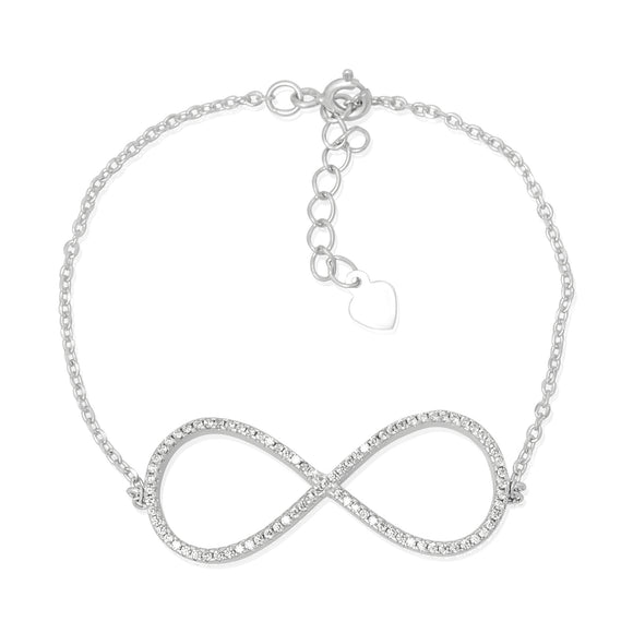 BZ-7010 Oversized Infinity Symbol CZ Bracelet