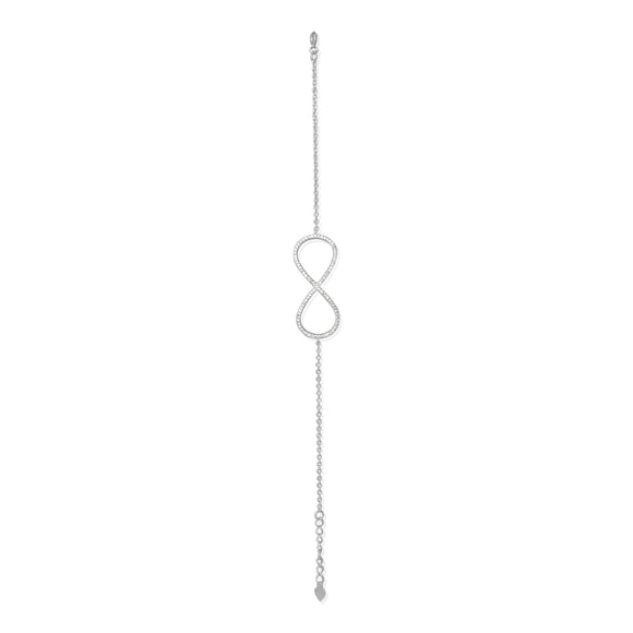 BZ-7010 Oversized Infinity Symbol CZ Bracelet