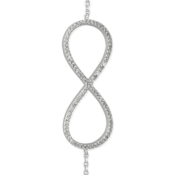BZ-7010 Oversized Infinity Symbol CZ Bracelet | Teeda