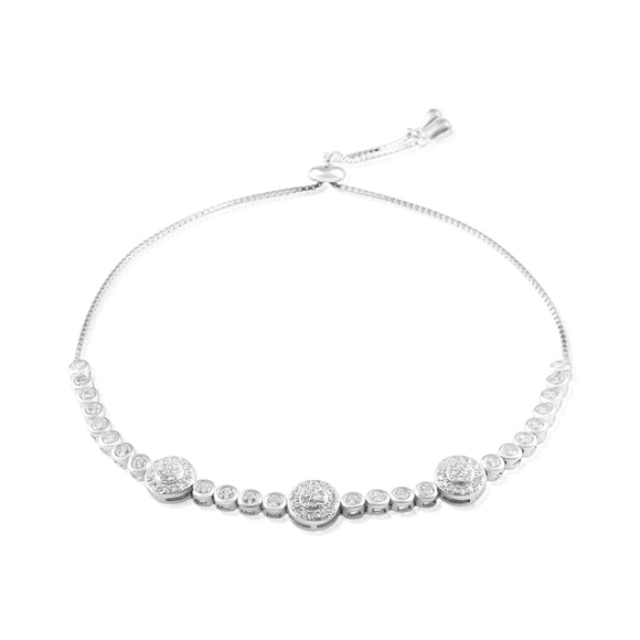BZ-7015 Micropavé CZ Slider Bracelet