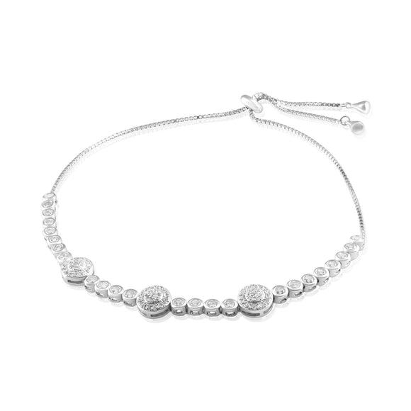 BZ-7015 Micropavé CZ Slider Bracelet | Teeda