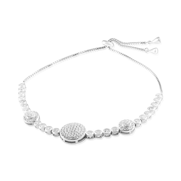 BZ-7016 Micropavé CZ Slider Bracelet | Teeda