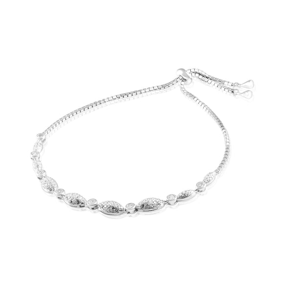 BZ-7018 Micropavé CZ Slider Bracelet | Teeda