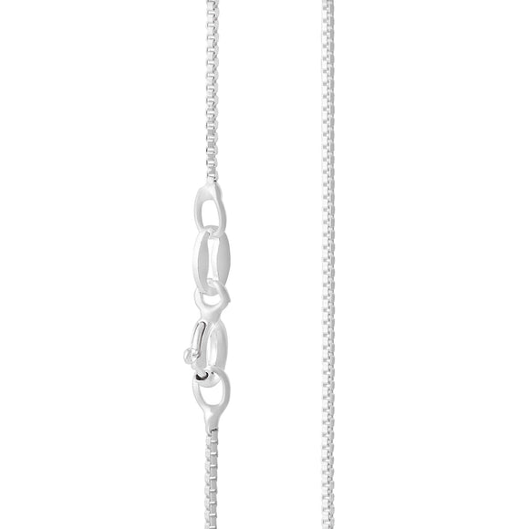 CBR-015 Box 015 Chain 0.8mm Rhodium Plated | Teeda