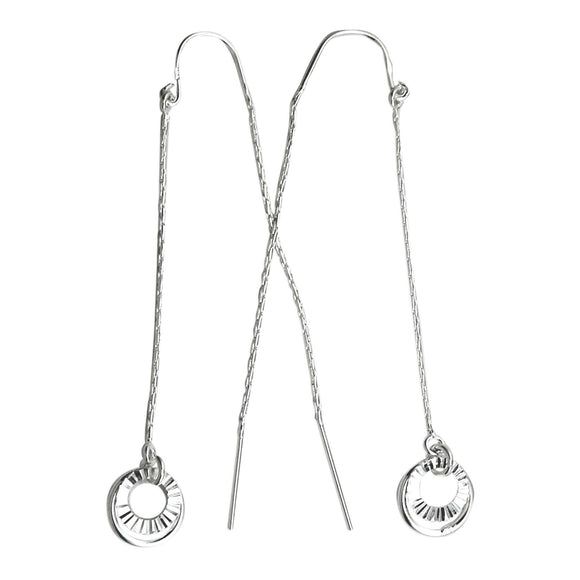E-1120 Two Rings Ear Threads | Teeda
