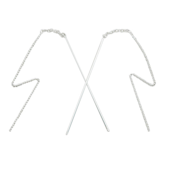 E-1300 Bead Zig Zag Ear Threads | Teeda