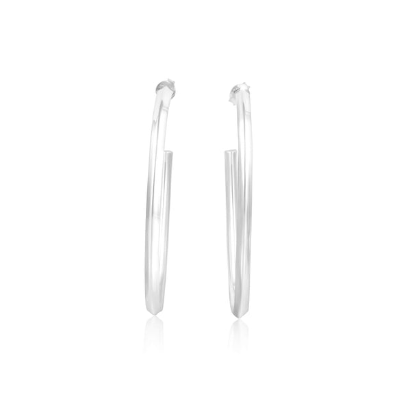 E-1533 Oval Hoop Post Earrings