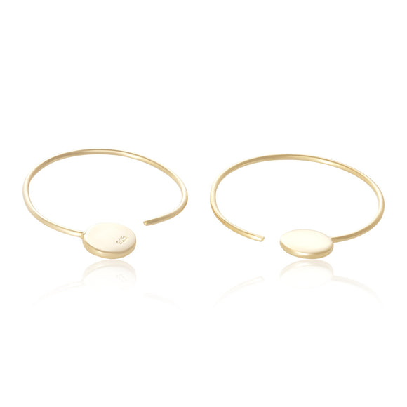 E-7004 Disc Ear Wires - Gold Plated | Teeda