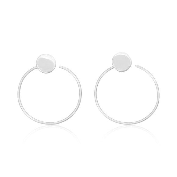 E-7004 Disc Ear Wires - Rhodium Plated | Teeda