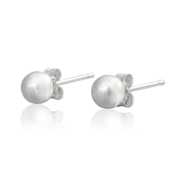 EBS-050 Round Ball Stud Earrings 5mm | Teeda