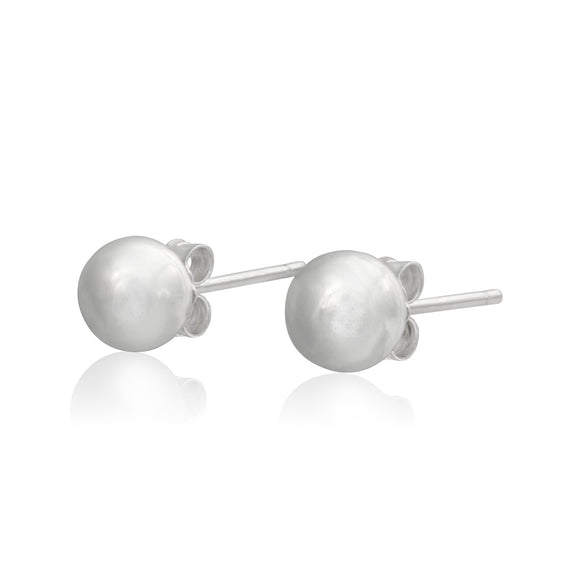 EBS-060 Round Ball Stud Earrings 6mm | Teeda