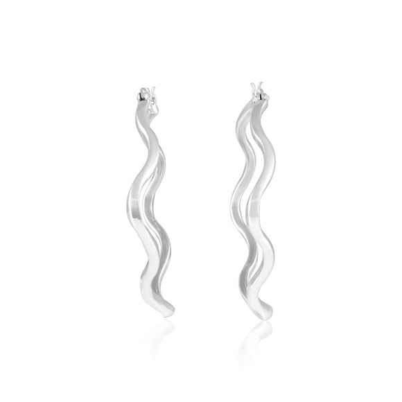 EHS-9000 Square Wave Snap Hoop Earrings