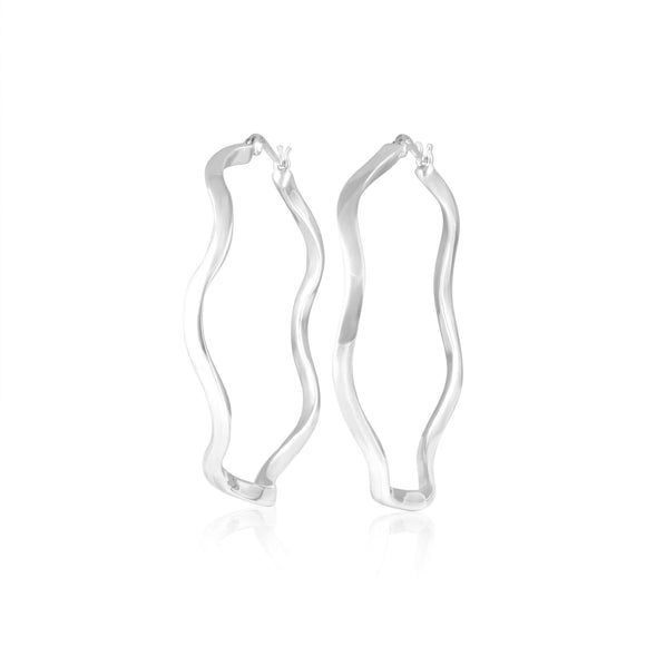 EHS-9001 Round Wave Snap Hoop Earrings
