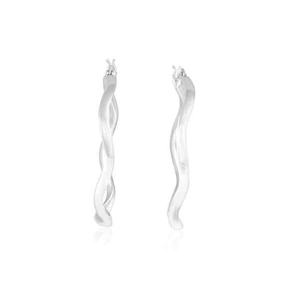 EHS-9002 Round Wave Snap Hoop Earrings