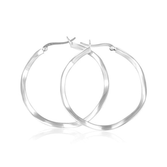 EHS-9002 Round Wave Snap Hoop Earrings | Teeda