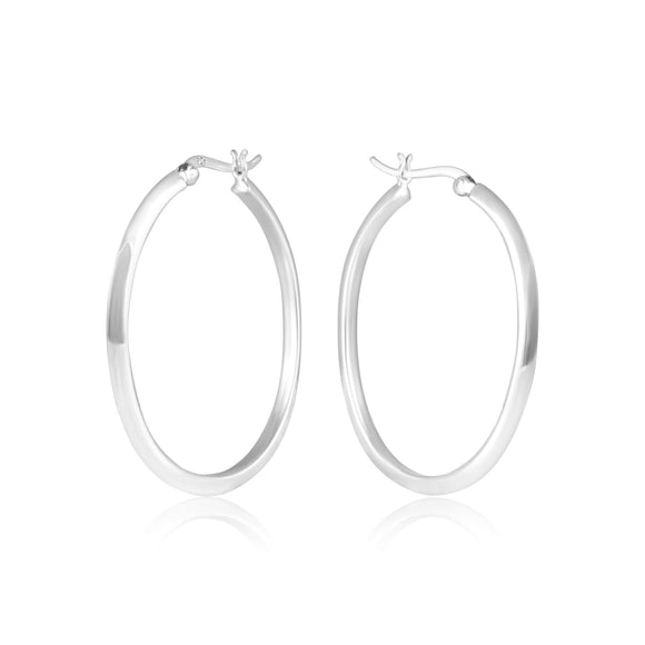 EHS-9011 Oval Snap Hoop Earrings | Teeda