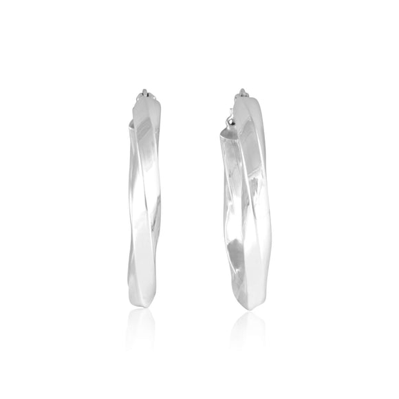 EHS-9013 Round Twist Snap Hoop Earrings