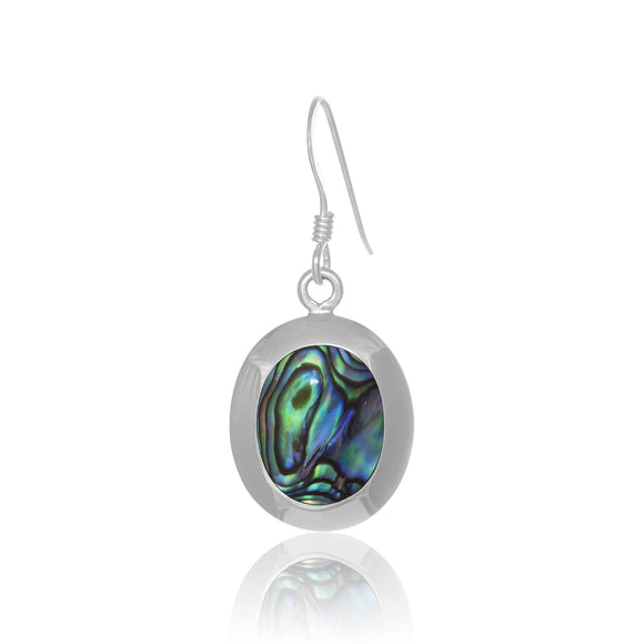 EMOP-1220-A Mother Of Pearl Inlay Earrings - Abalone | Teeda