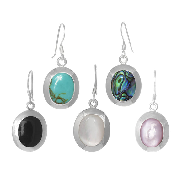 EMOP-1220 Mother of Pearl Inlay Earrings