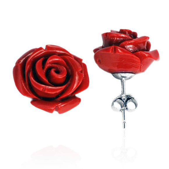 EP-7020 Rose Stud Earrings 15mm | Teeda