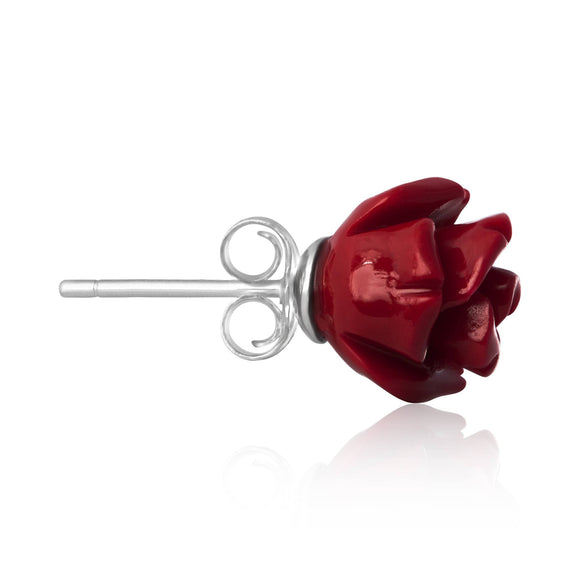 EP-7025 Rose Stud Earrings 8mm