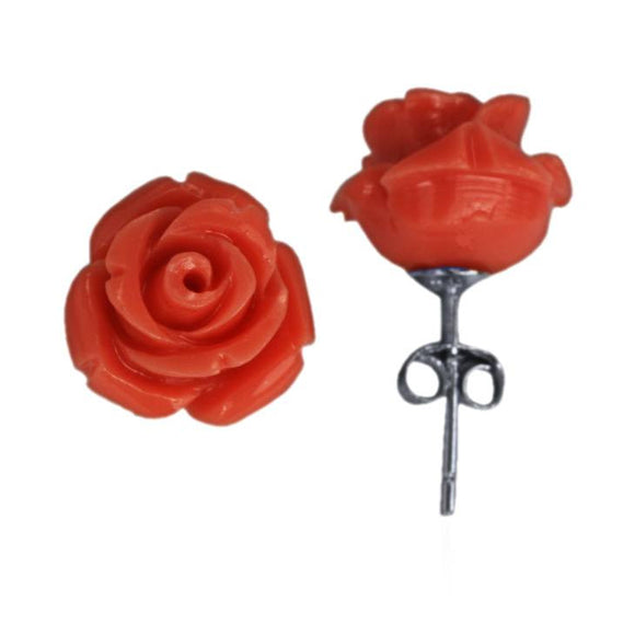 EP-7028 Rose Stud Earrings 11mm | Teeda