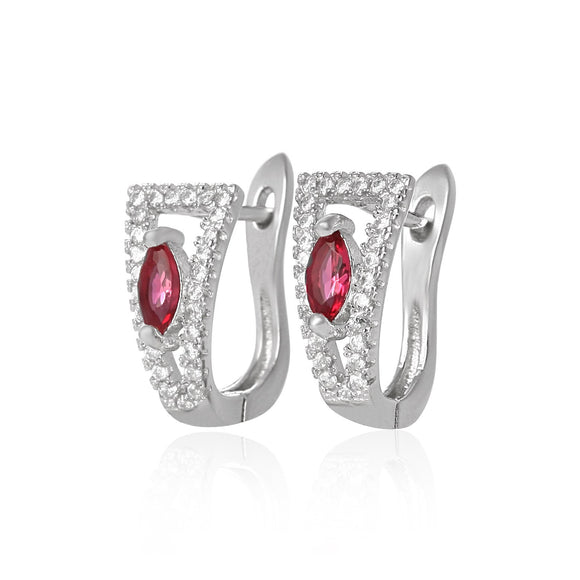 EZ-1071 Leverback Micropavé Cubic Zirconia Earrings