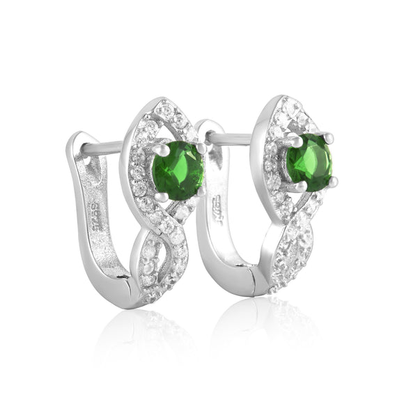 EZ-1076 Leverback Micropavé Cubic Zirconia Earrings