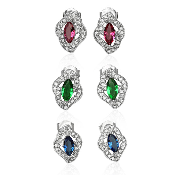 EZ-1081 Micropavé Cubic Zirconia Earrings | Teeda