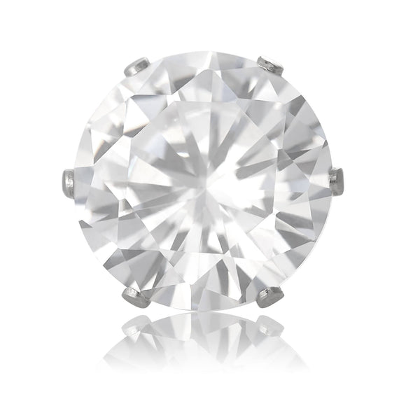 EZ-2060-C Round CZ Stud Earrings 7mm - Clear | Teeda