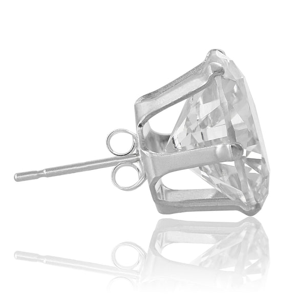 EZ-2090 Round CZ Stud Earrings 10mm