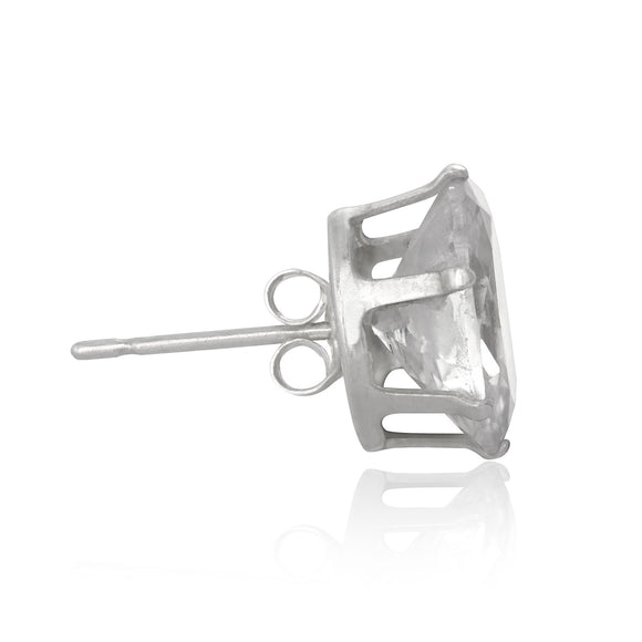 EZ-2230 Oval CZ Stud Earrings 8x6mm