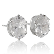 EZ-2250 Oval CZ Stud Earrings 10x8mm | Teeda