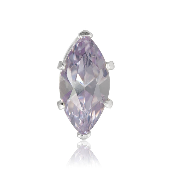 EZ-2310-L Marquise CZ Stud Earrings 6X3mm - Lavender | Teeda