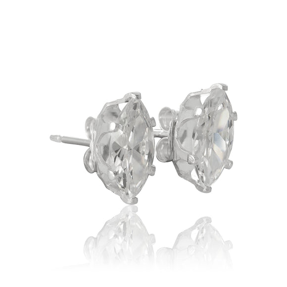 EZ-2310 Marquise CZ Stud Earrings 6x3mm | Teeda