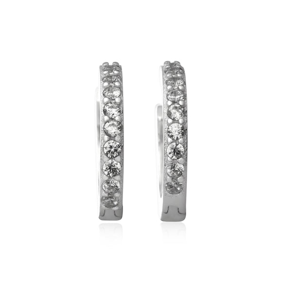 EZ-7034 Cubic Zirconia Huggie Earrings