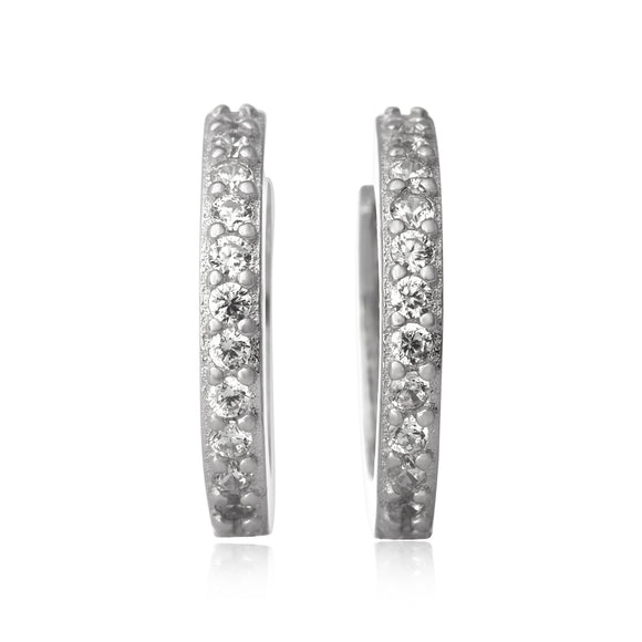 EZ-7035 Cubic Zirconia Huggie Earrings