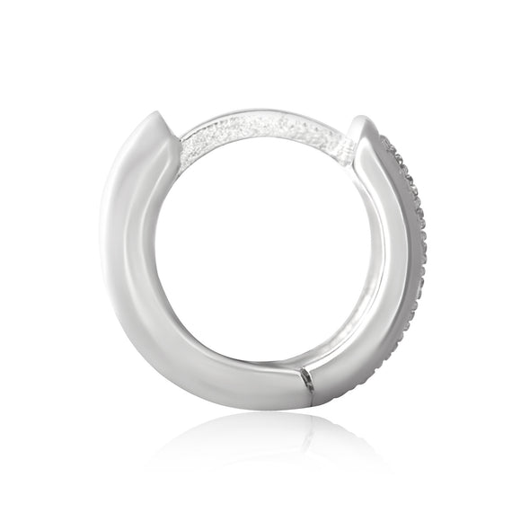 EZ-7049 Wide Micropavé CZ Huggie Earrings