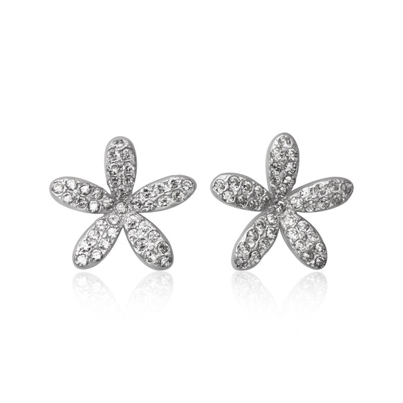 EZ-7063 Daisy Cubic Zirconia Earrings | Teeda