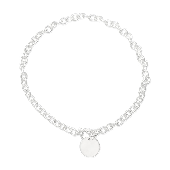 N-003-D Med Oval Link Charm Necklace - Disc | Teeda