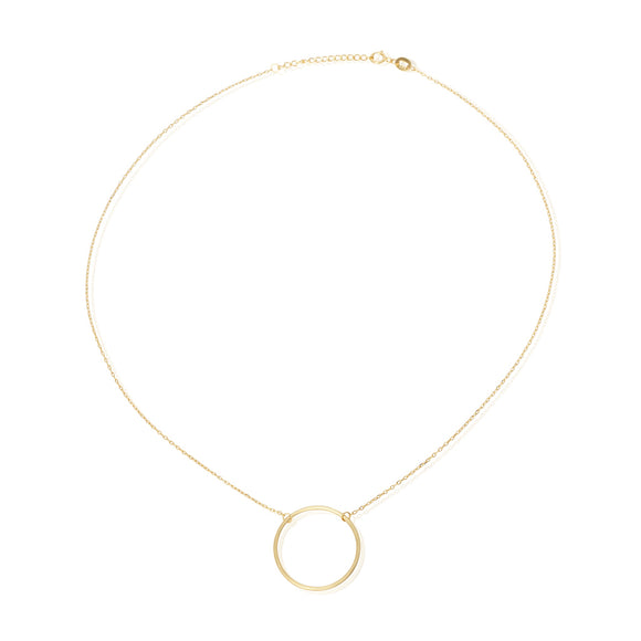 N-7000 Thin Circle Charm and Necklace Set
