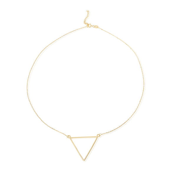 N-7001 Thin Triangle Charm and Necklace Set