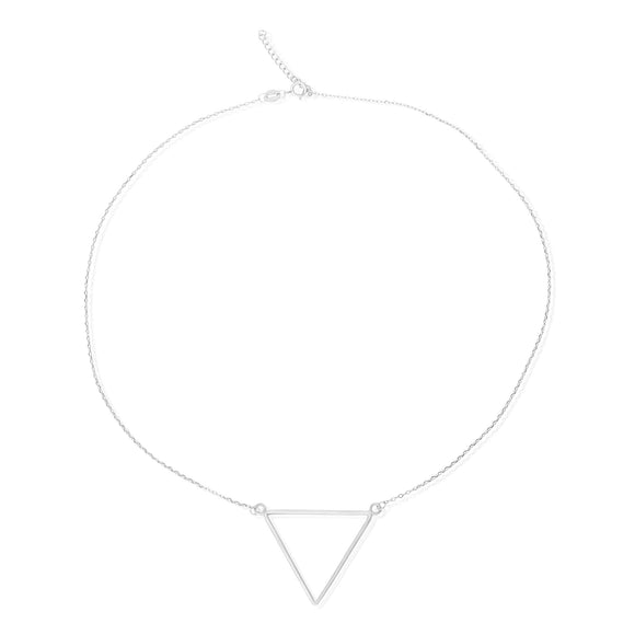 N-7001 Thin Triangle Charm and Necklace Set