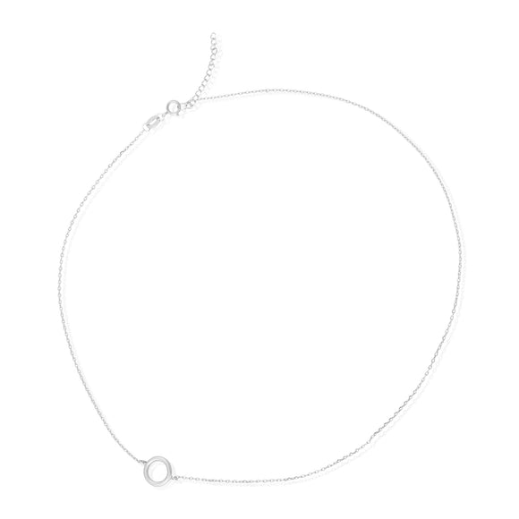 N-7006 Open Circle Charm Necklace