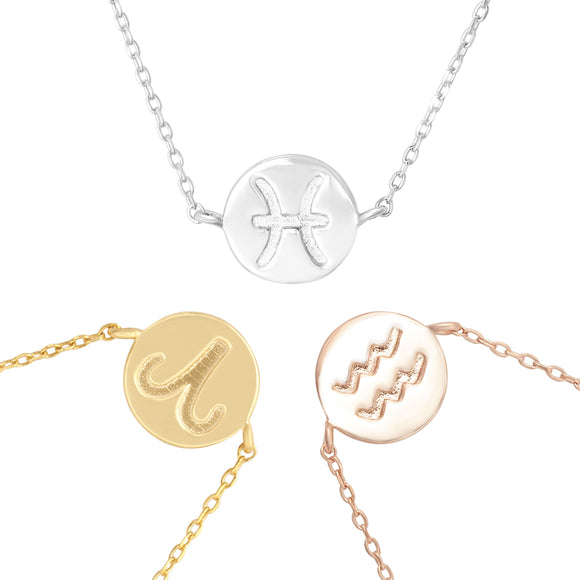 N-7009 Zodiac Symbol Charm and Necklace Set | Teeda
